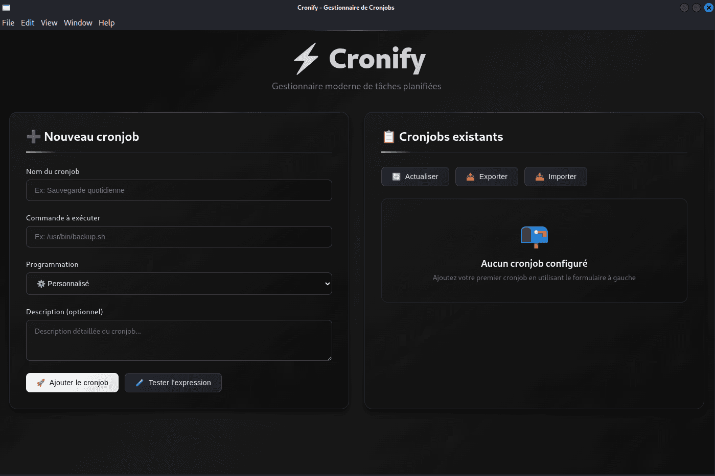 Cronify - Logiciel Windows